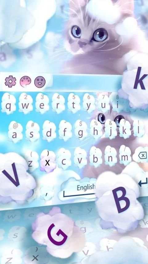 Cute Cats Keyboard Theme скриншот 1