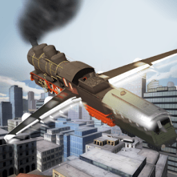 летающий поезд в небе иконка