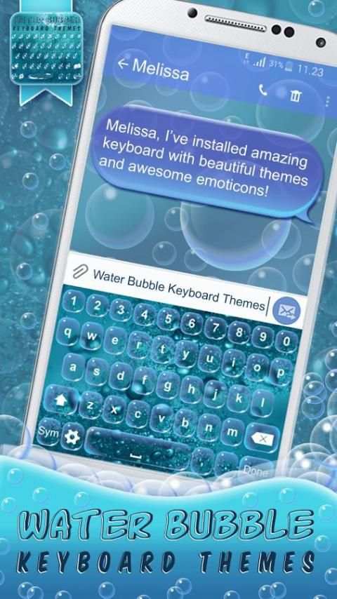 Water Bubble Keyboard Themes screenshot 4