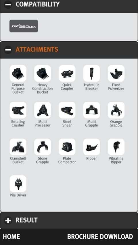 Doosan Attachments Guide स्क्रीनशॉट 3