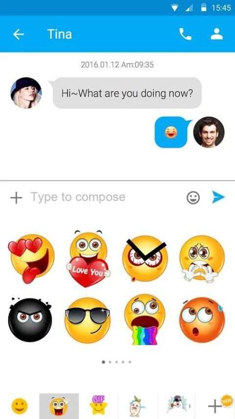 (FREE) GO SMS EMOTICON STICKER скриншот 2