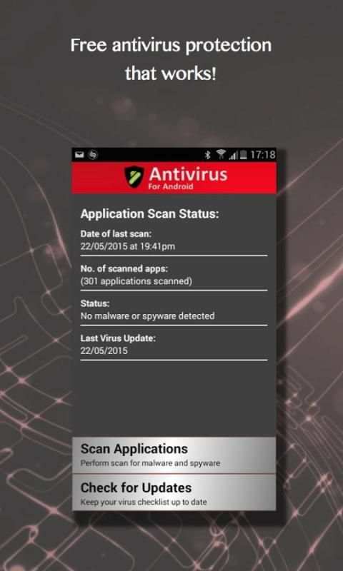 Free Antivirus for Android स्क्रीनशॉट 1