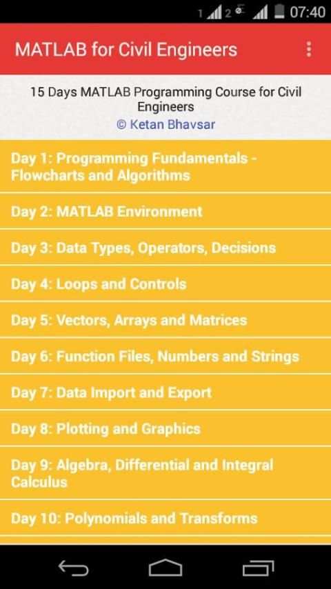 MATLAB for Civil Engineers скриншот 3