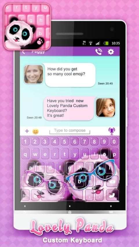 Lovely Panda Custom Keyboard screenshot 4
