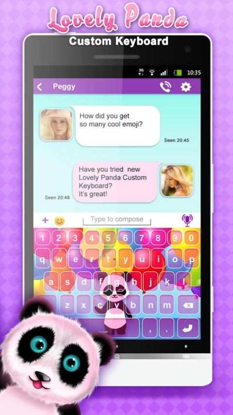 Lovely Panda Custom Keyboard screenshot 5