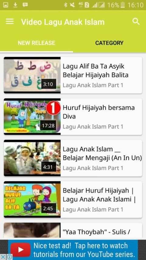 Video Lagu Anak Islam 2 تصوير الشاشة