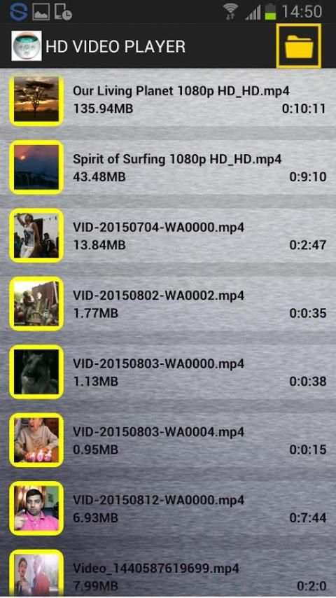 MP4/3GP/AVI HD Video Player स्क्रीनशॉट 2