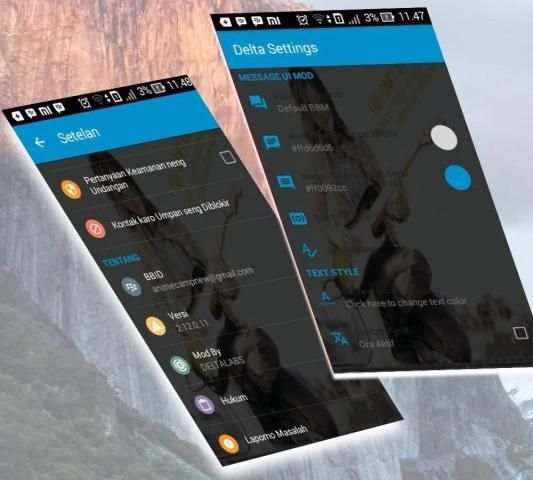 Baru BBM Transparan Dual Delta 2 تصوير الشاشة