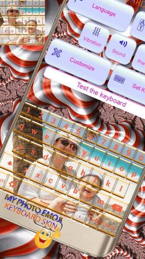 Foto keyboard dengan emoticon screenshot 1
