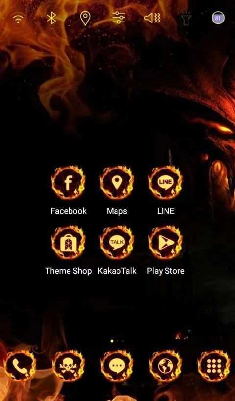 Fire Diablo Launcher theme 4 تصوير الشاشة