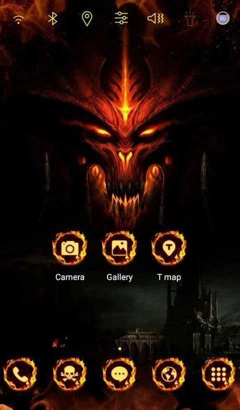 Fire Diablo Launcher theme स्क्रीनशॉट 5