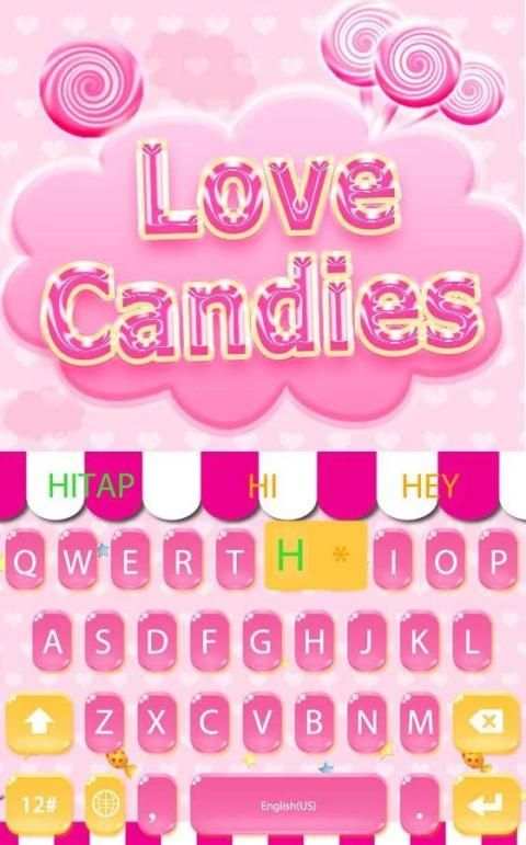 Love candies for Keyboard 2 تصوير الشاشة