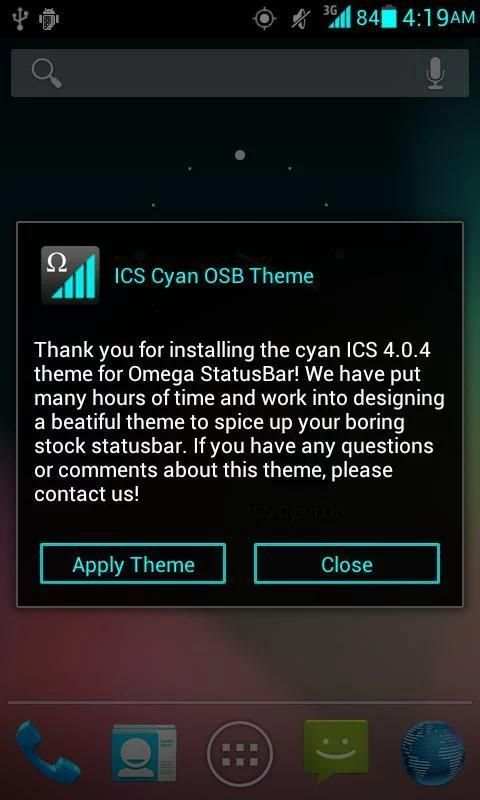 ICS Cyan OSB Theme screenshot 3