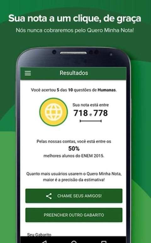Quero Minha Nota! Enem 2015 screenshot 2