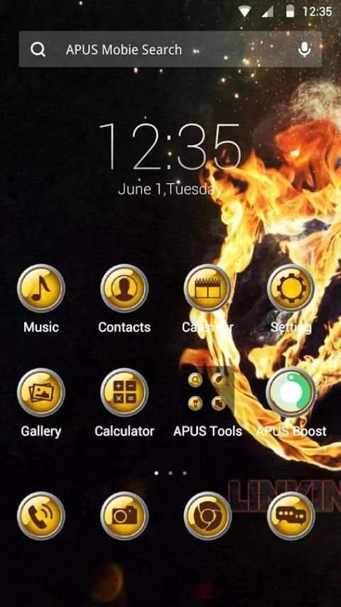 The Fire theme for APUS 3 تصوير الشاشة