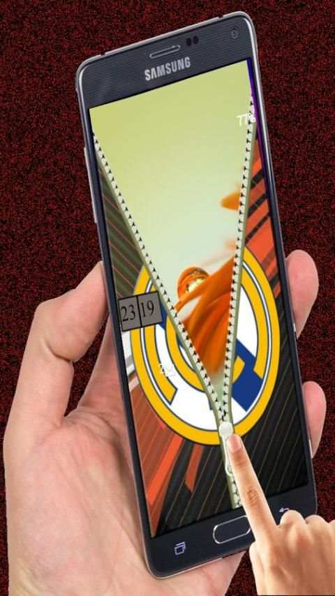 Zipper Lock:Real Madrid Flag screenshot 6