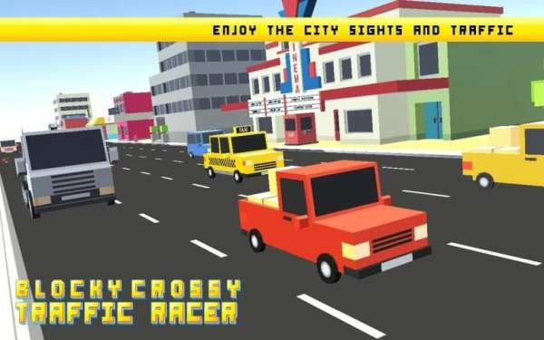 Blocky Crossy Traffic Racer скриншот 1