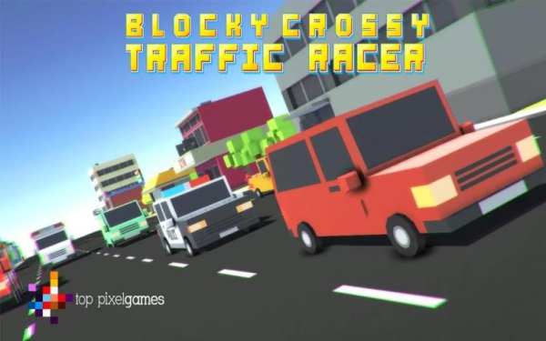 Blocky Crossy Traffic Racer 5 تصوير الشاشة