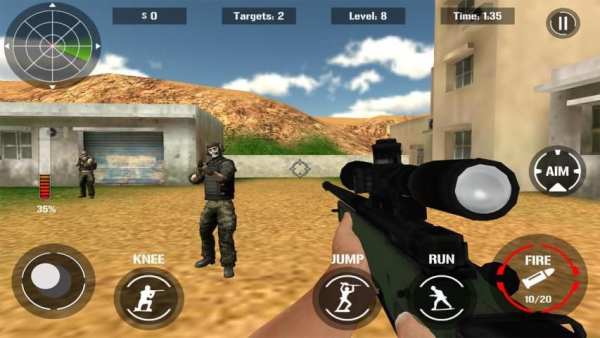 Sniper Shooting Desert Combat स्क्रीनशॉट 1