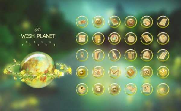 Wish Planet Live theme screenshot 3