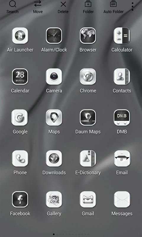 HD Silver Wallpaper theme 4 تصوير الشاشة