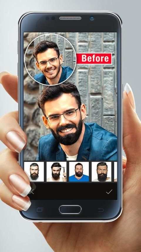 Man Hair Mustache Photo Editor screenshot 3