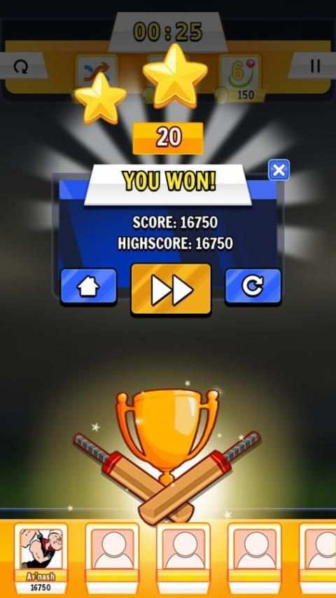 Cricket Tile Match скриншот 2