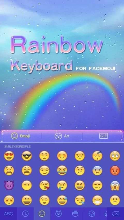 Rainbow Keyboard for Facemoji 3 تصوير الشاشة