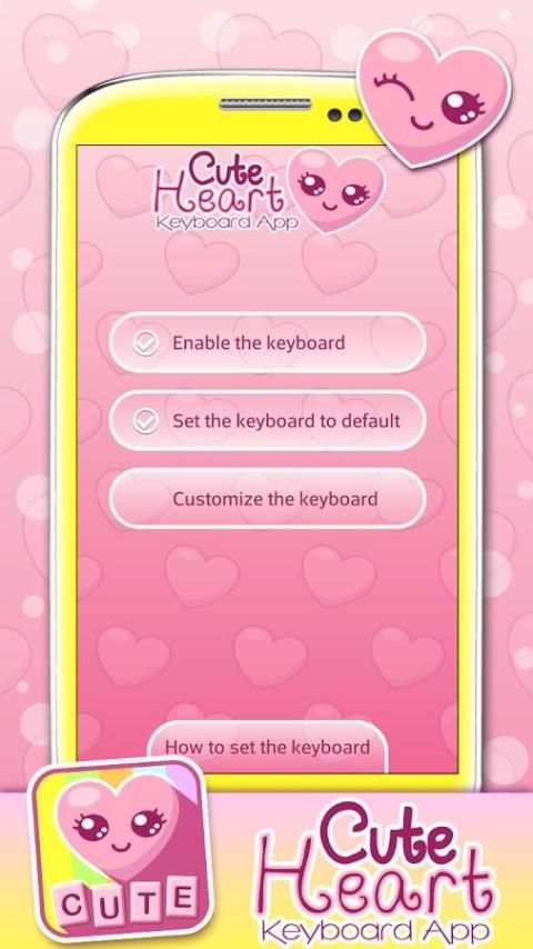 Cute Heart Keyboard App screenshot 8