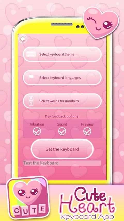 Cute Heart Keyboard App screenshot 7