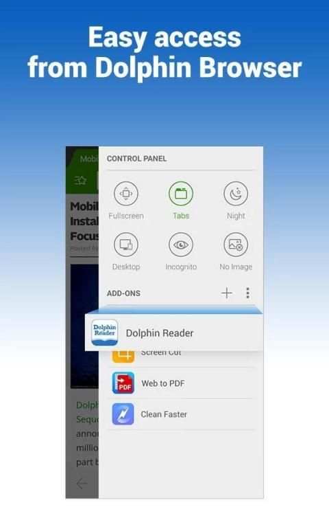 Dolphin Reader for Android स्क्रीनशॉट 1