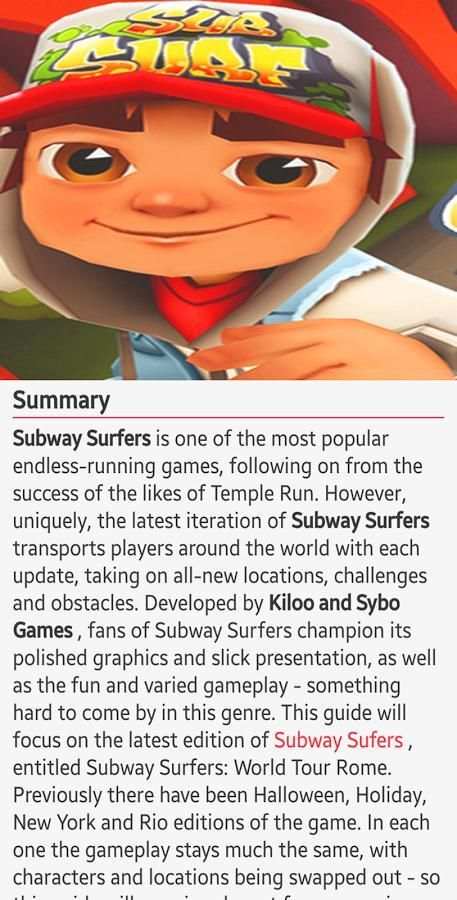 guide for subway surfers 5 تصوير الشاشة