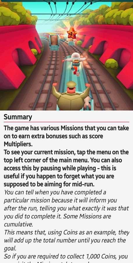 guide for subway surfers 4 تصوير الشاشة