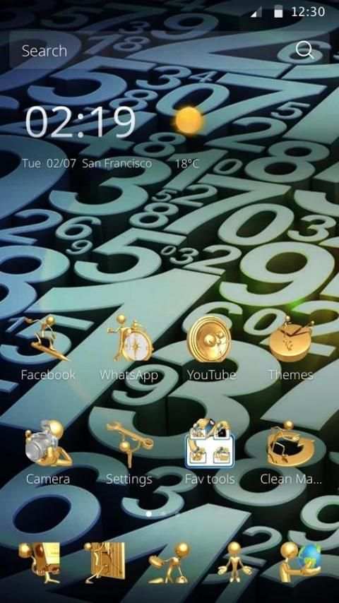 emas 3D nomor Tema screenshot 3