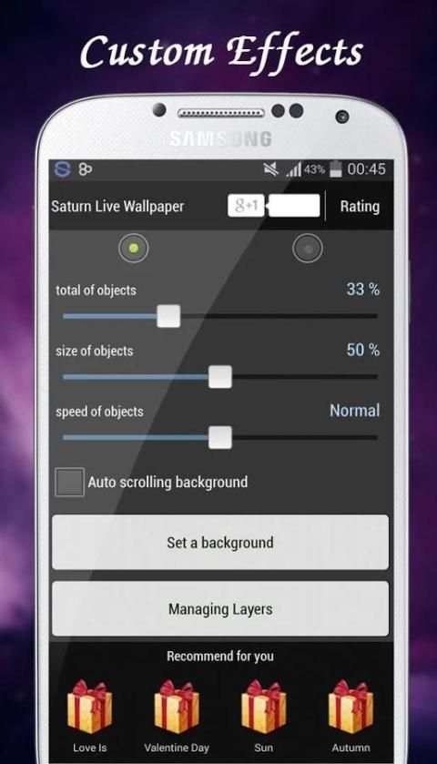 Saturn Live Wallpaper screenshot 3