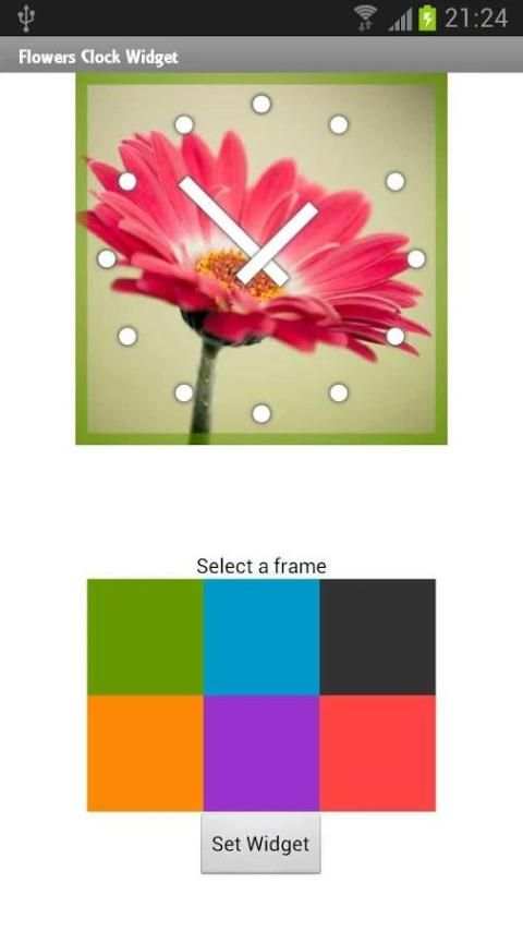 Flowers Clock Widget screenshot 5