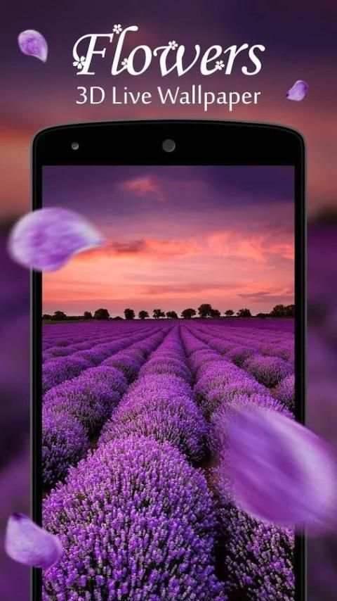 Flowers 3D Live Wallpaper स्क्रीनशॉट 8