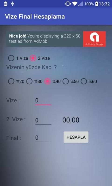 Vize Final Hesaplama скриншот 4