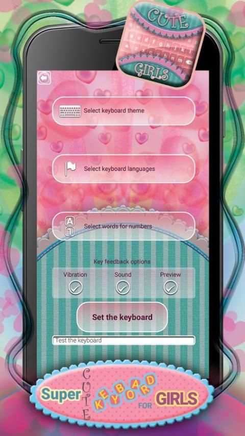 Super Cute Keyboard for Girls screenshot 2