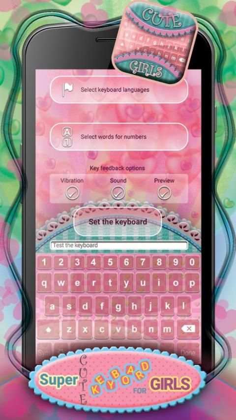 Super Cute Keyboard for Girls screenshot 3
