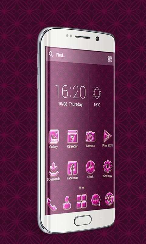 Solo Launcher Pink Ruby screenshot 1