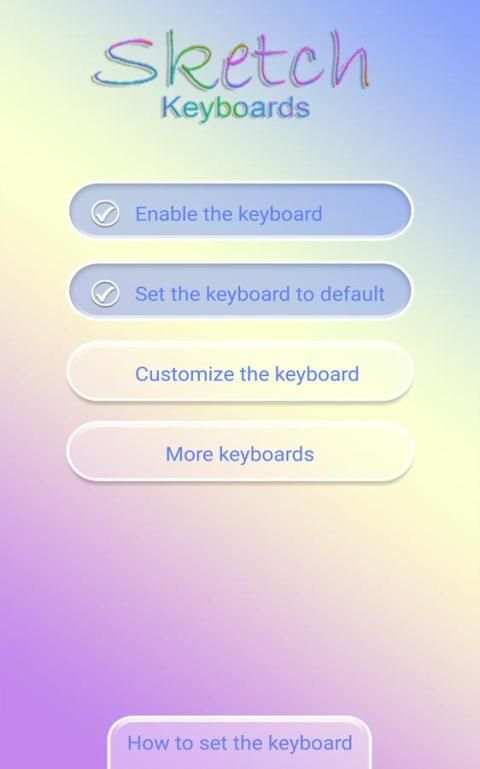Sketch Keyboard with Emoticons screenshot 2