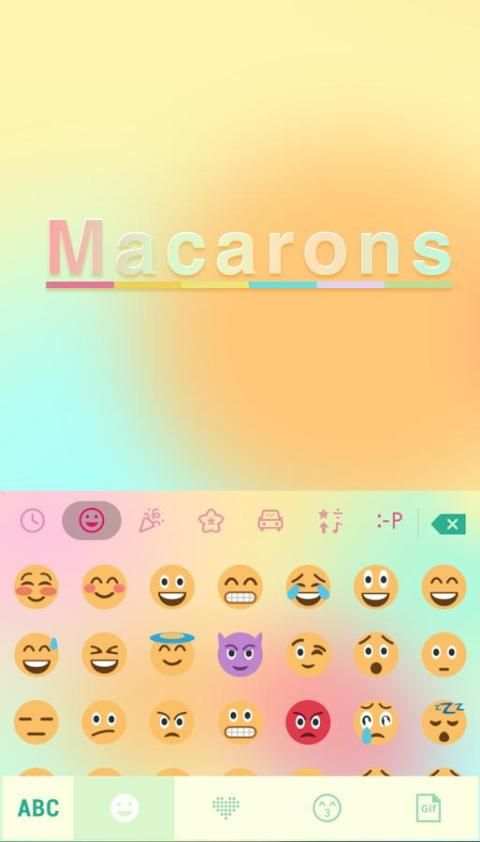 Macarons Emoji Keyboard Theme screenshot 3