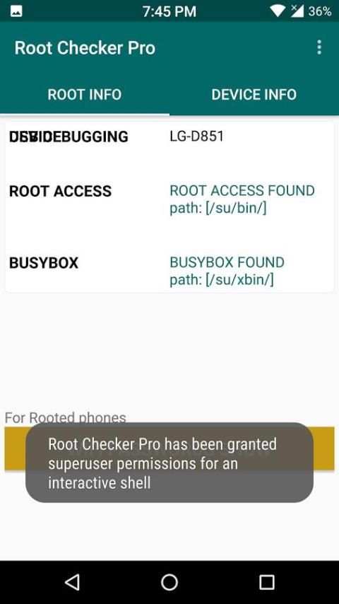 Root Checker (Pro) स्क्रीनशॉट 1