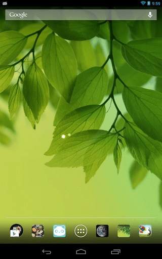Galaxy S4 Зеленые листья screenshot 3