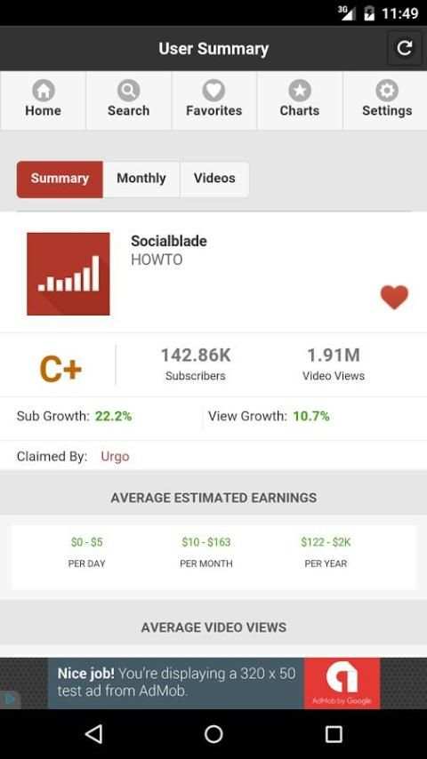 Social Blade Statistics App screenshot 6