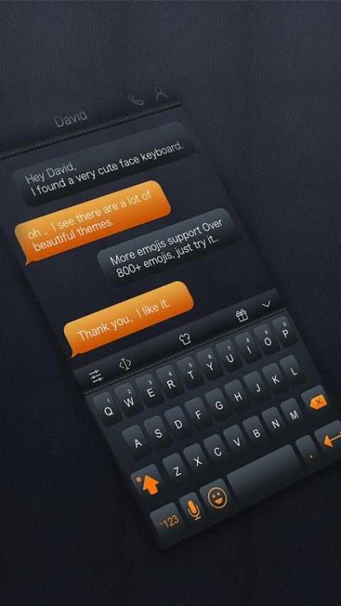 Emoji Keyboard-Leather स्क्रीनशॉट 5