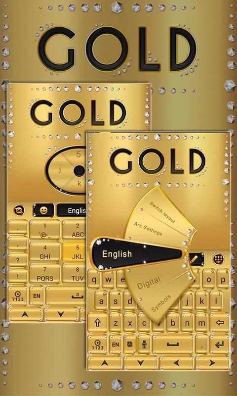 gold go keyboard theme screenshot 3