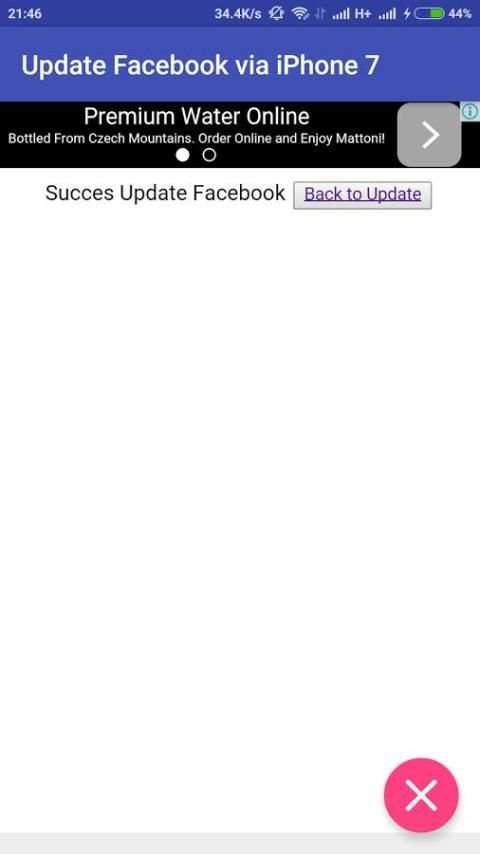Update Facebook via iPhone 7 screenshot 1