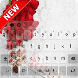 pink rose keyboard theme 10001001